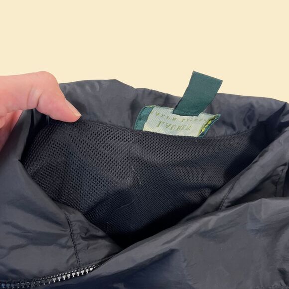 90s/Y2K black windbreaker by Lauren Ralph Lauren, size 2X zip up windbreaker - Picture 4 of 10